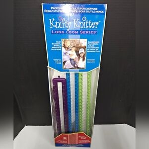 Provo Craft Knifty Knitter Kit 3 Piece Long Loom Series Set Knitting Blankets